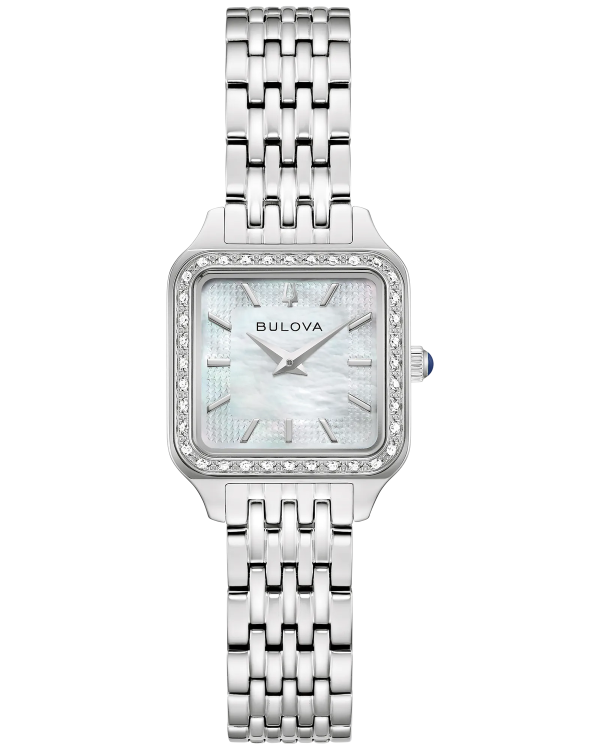 Bulova Swarovski Crystal Ladies Watch Mother of Pearl Face Gorgeous New w/o Tags Bulova 98P152 Diamond Heart Mother-of-Pearl Dial Two-Tone  main image 3