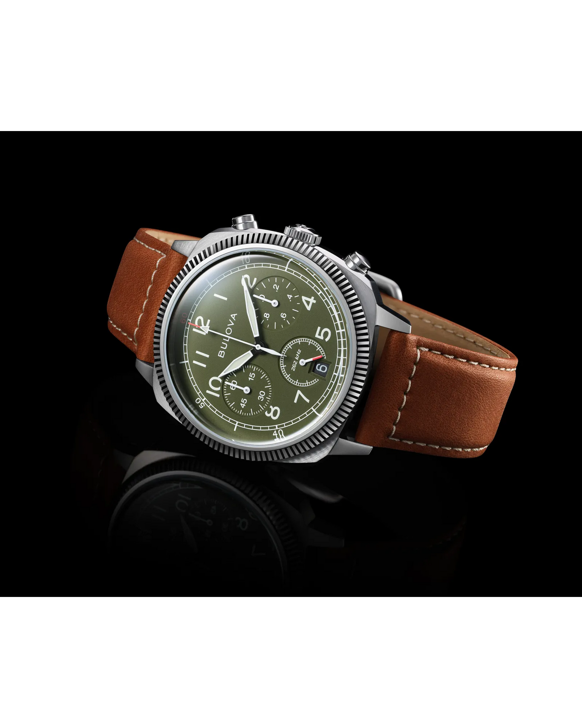 Bulova 96B482 Military VWI Special Edition Green Dial 262kHz Chronograph
