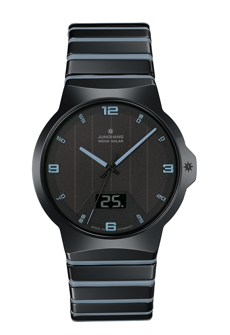 Junghans 18/1400.44 Force Mega Solar Ceramic Radio Controlled Black