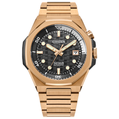 Citizen NB6069-53H Series8 890 Black Textured Dial Gold-Tone Automatic Exclusive