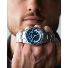 Alpina AL-255N4S26B Startimer Pilot Quartz Worldtimer Blue Dial