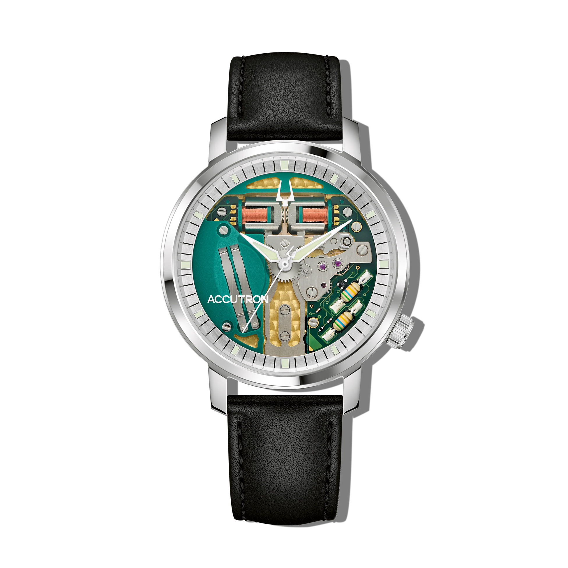 Accutron 26A211 Spaceview 314 Tuning Fork Revival Stainless Steel Black