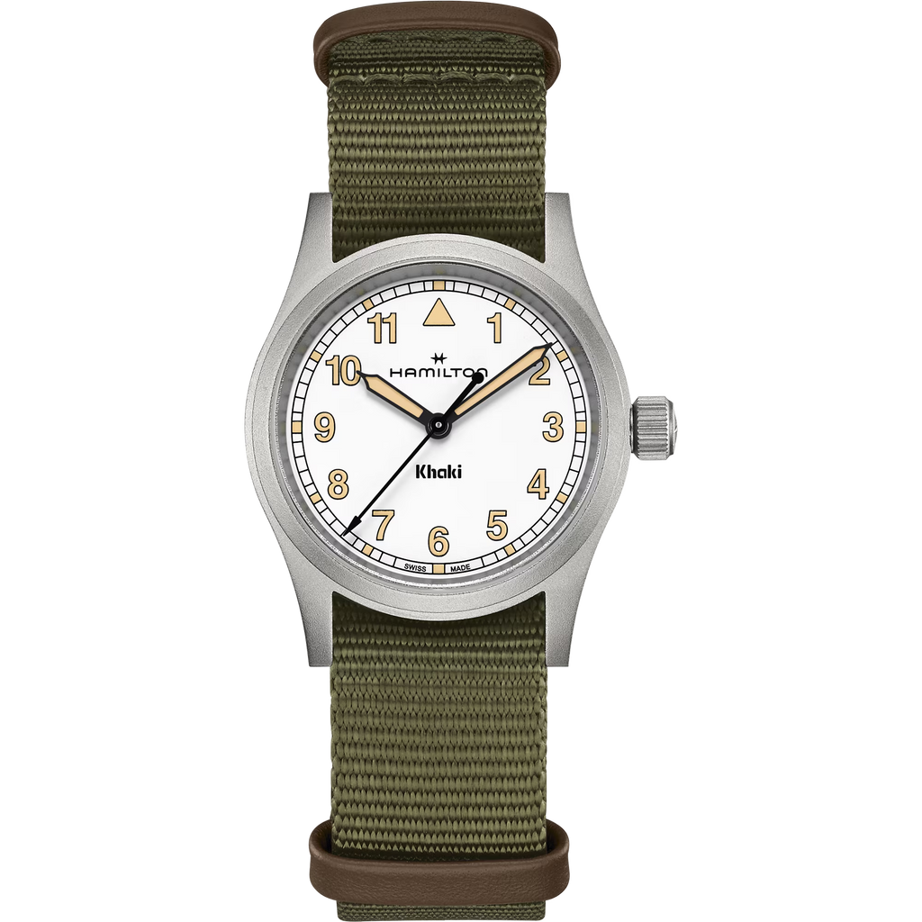 Hamilton H69301910 Khaki Field Quartz 33mm White Dial Nato