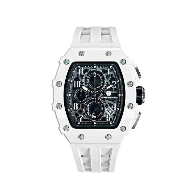 Tsar Bomba TB8204B-01 Elemental Bioceramic Date White Accents Quartz