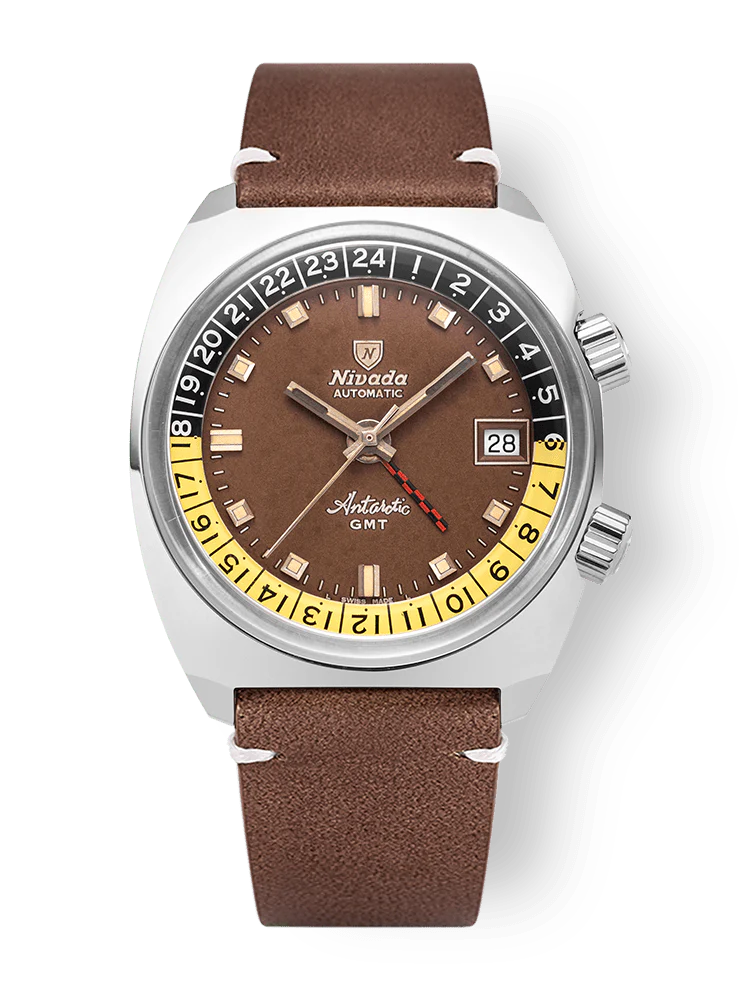 Nivada Grenchen 32061A14 Antarctic GMT Tropical Brown 36mm Automatic