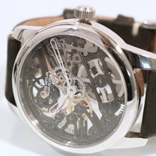Claude Meylan 6044 Lac Mechanical Skeleton Black Movement Stainless