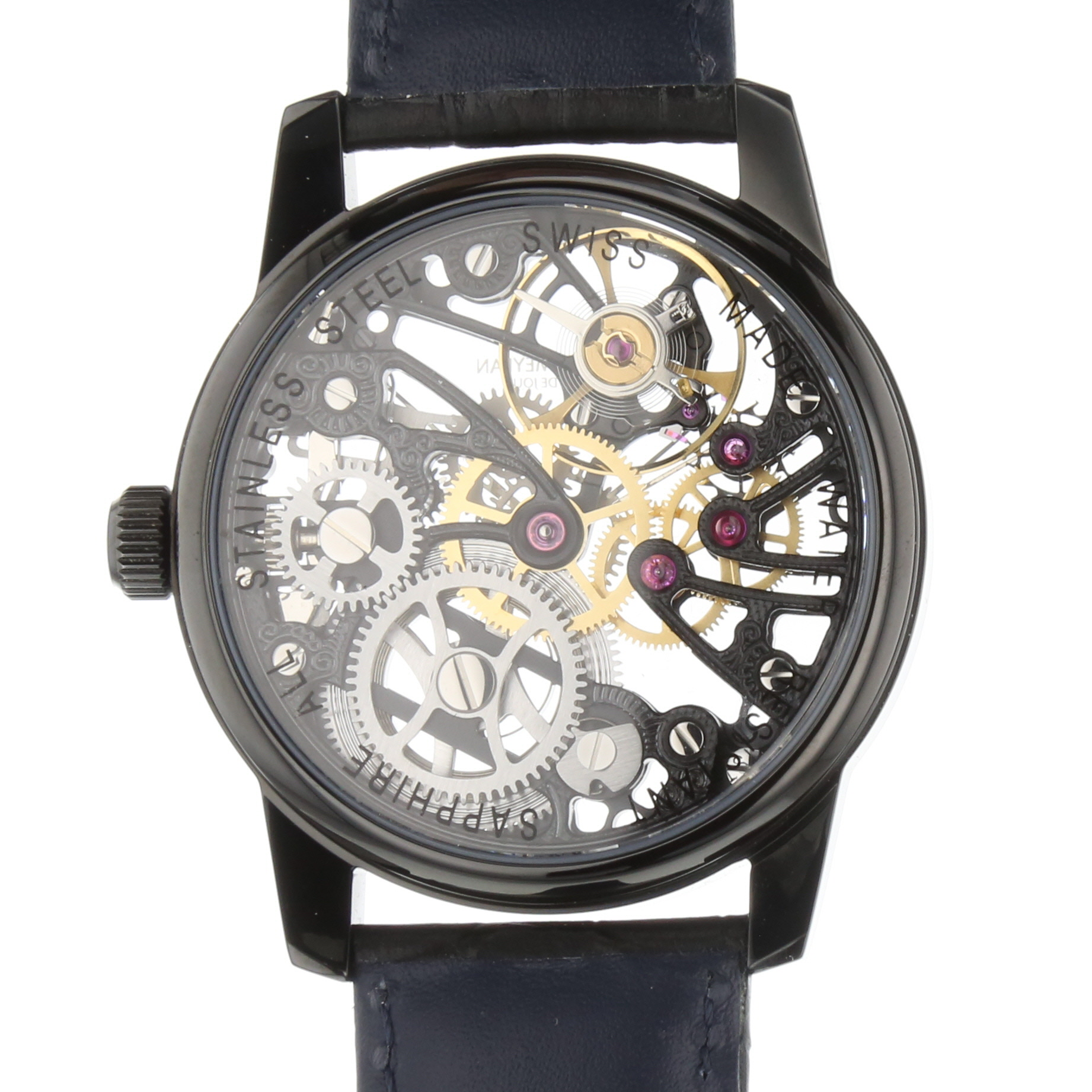 Claude Meylan 6044-N Lac Mechanical Skeleton Black Movement – Arizona ...