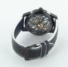 Claude Meylan 6144-NW Lac Mechanical Skeleton White Movement Black