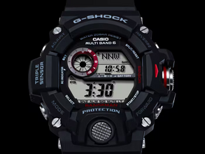G-Shock GW9400-1 Master of G Land Rangeman Triple Sensor Black Red Resin