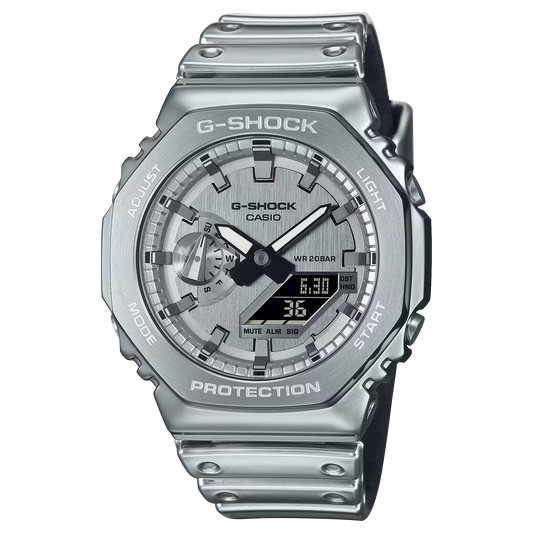 G-Shock GM2100YM-8A Fine Metallic Series Monochrome Silver Ana-Digi