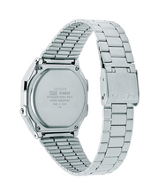 Casio Vintage A168WEM-7VT Mirror Finish Digital Square Silver Dial