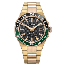 Citizen NB6033-51E Series8 880GMT Gold Tone Black Green Bezel Automatic
