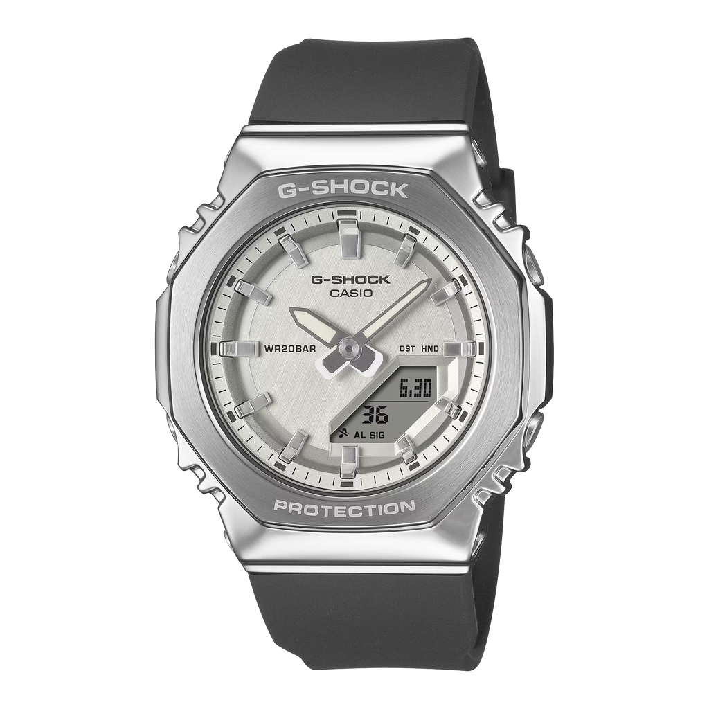 G-Shock GMS2110-1A7 Metal Octagonal Light Silver Dial Ana-Digi Ladies Watch