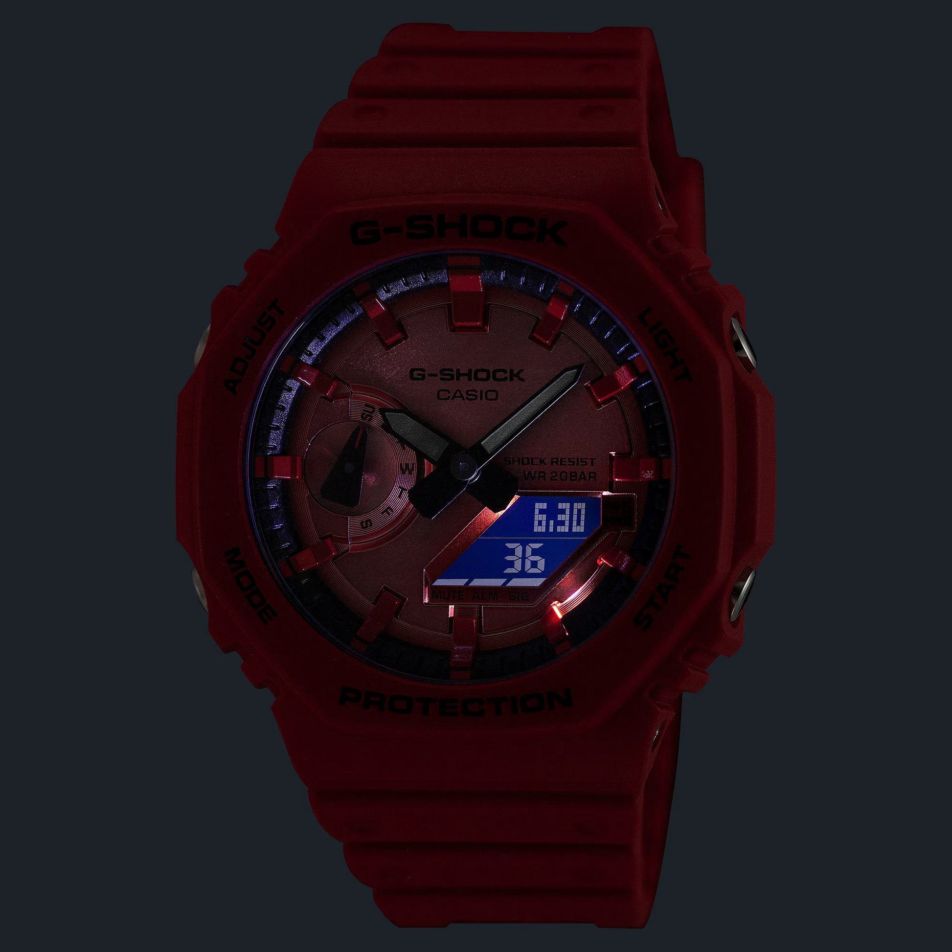 B'z×G-SHOCK レッド G-SHOCKが赤に賭ける、この一本──DW-5600RRB-4DR、Iconic Stylesの