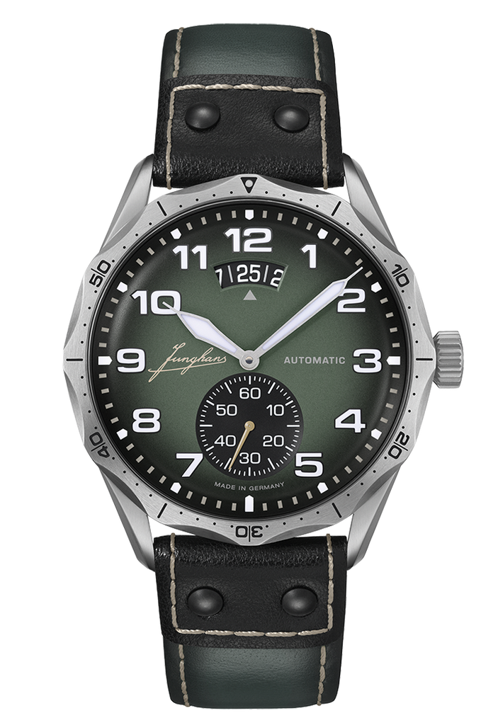 Junghans 27/4495.00 Pilot Automatic Green Dial Date Small Seconds