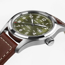 Hamilton H70605560 Khaki Field Auto Green Sunburst 42mm Leather Automatic