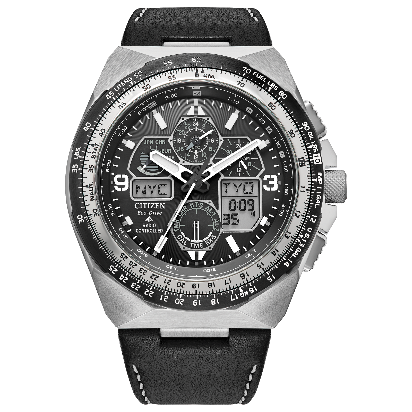 Citizen JY8149-05E Promaster Skyhawk A-T Leather Black Dial