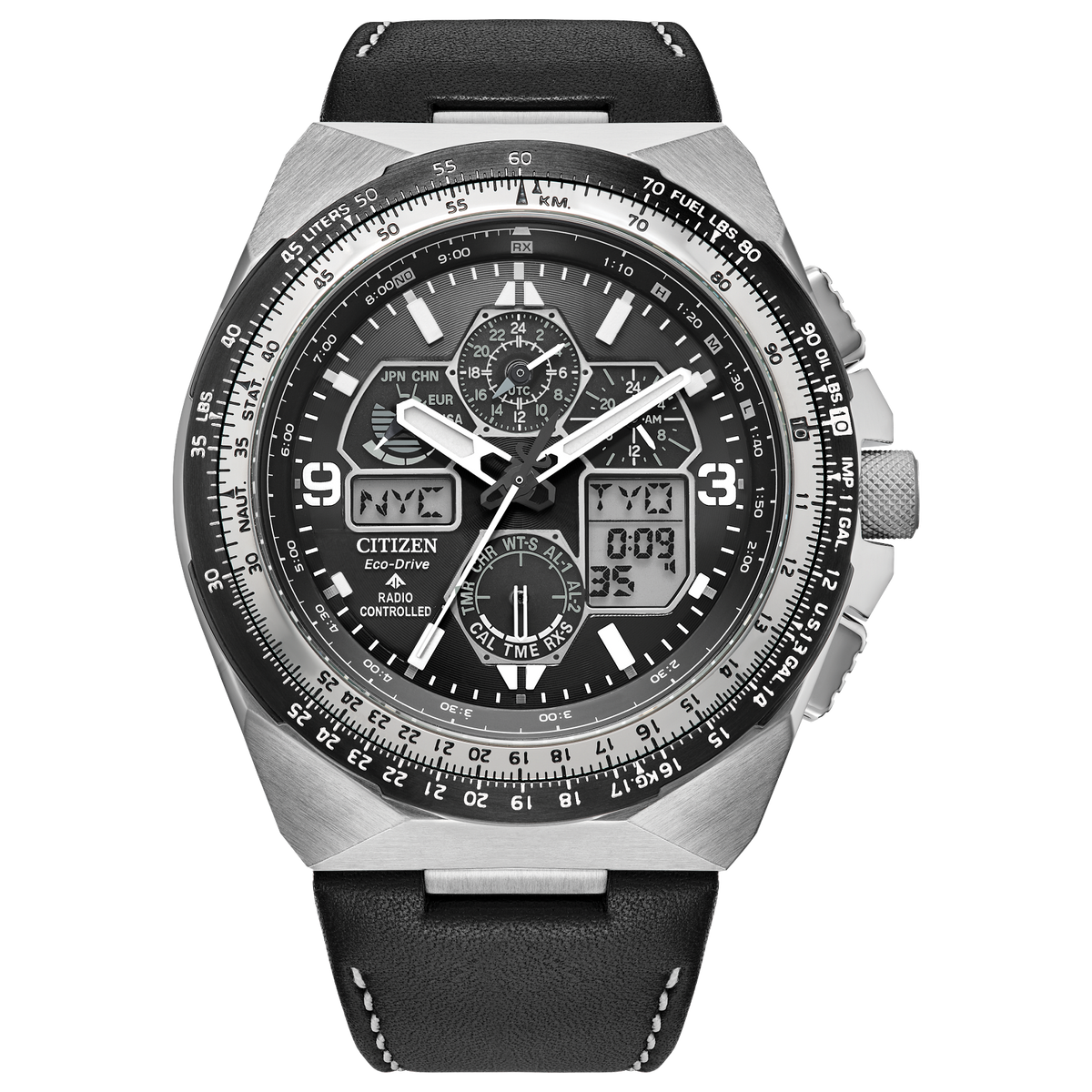 Citizen JY8149-05E Promaster Skyhawk A-T Leather Black Dial