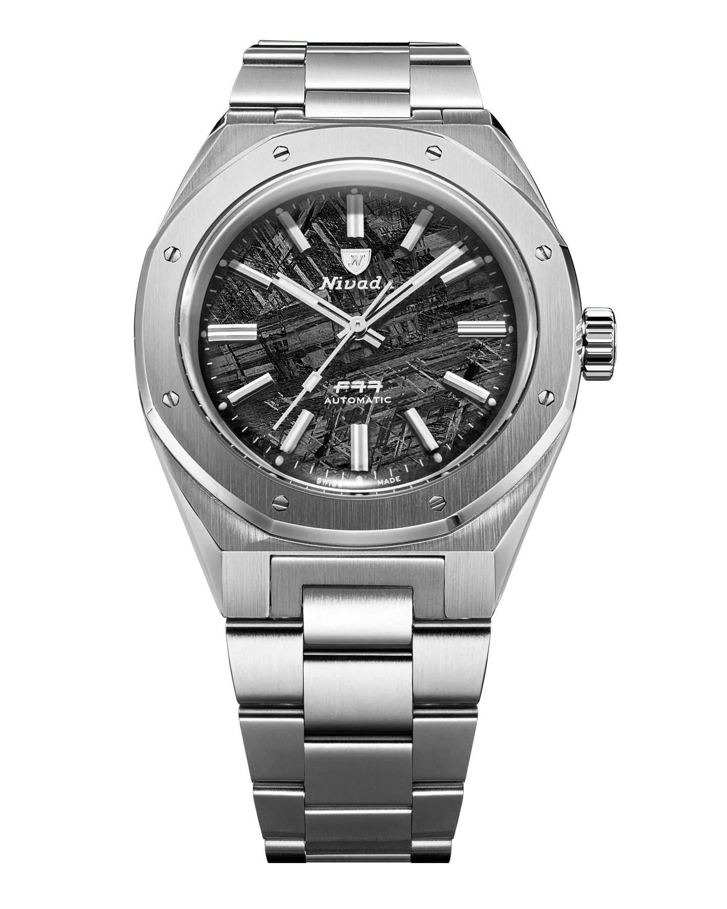 Nivada Grenchen 69041A77C F77 Stainless Steel Meteorite 41mm Automatic
