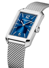 Baume et Mercier 10671 Hampton Sunburst Blue Dial Quartz Milano Mesh Strap