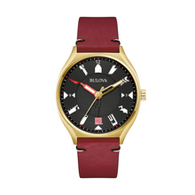 Bulova 97A192 Frank Lloyd Wright Perforated Panels Automatic Gold Tone