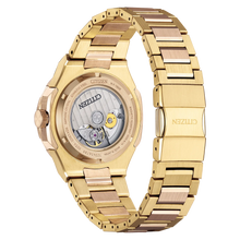 Citizen NB6033-51E Series8 880GMT Gold Tone Black Green Bezel Automatic