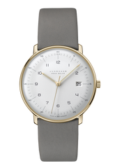 Junghans 59/7324.02 max bill MEGA Solar White Dial Gold Tone