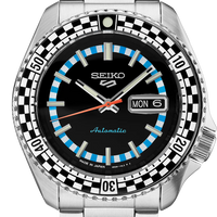 Seiko 5 Sports SRPK67 Special Edition Checkered Flag Black Dial