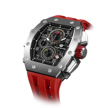 Tsar Bomba TB8204Q-33 Elemental Calendar Version Quartz Silver Red