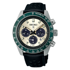 Seiko Prospex SSC943 Speedtimer Champagne Dial Green Bezel Solar Chronograph