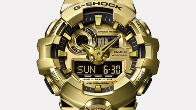 G-Shock GM700G-9A G-STEEL Solid Stainless Steel Gold Ana-Digi