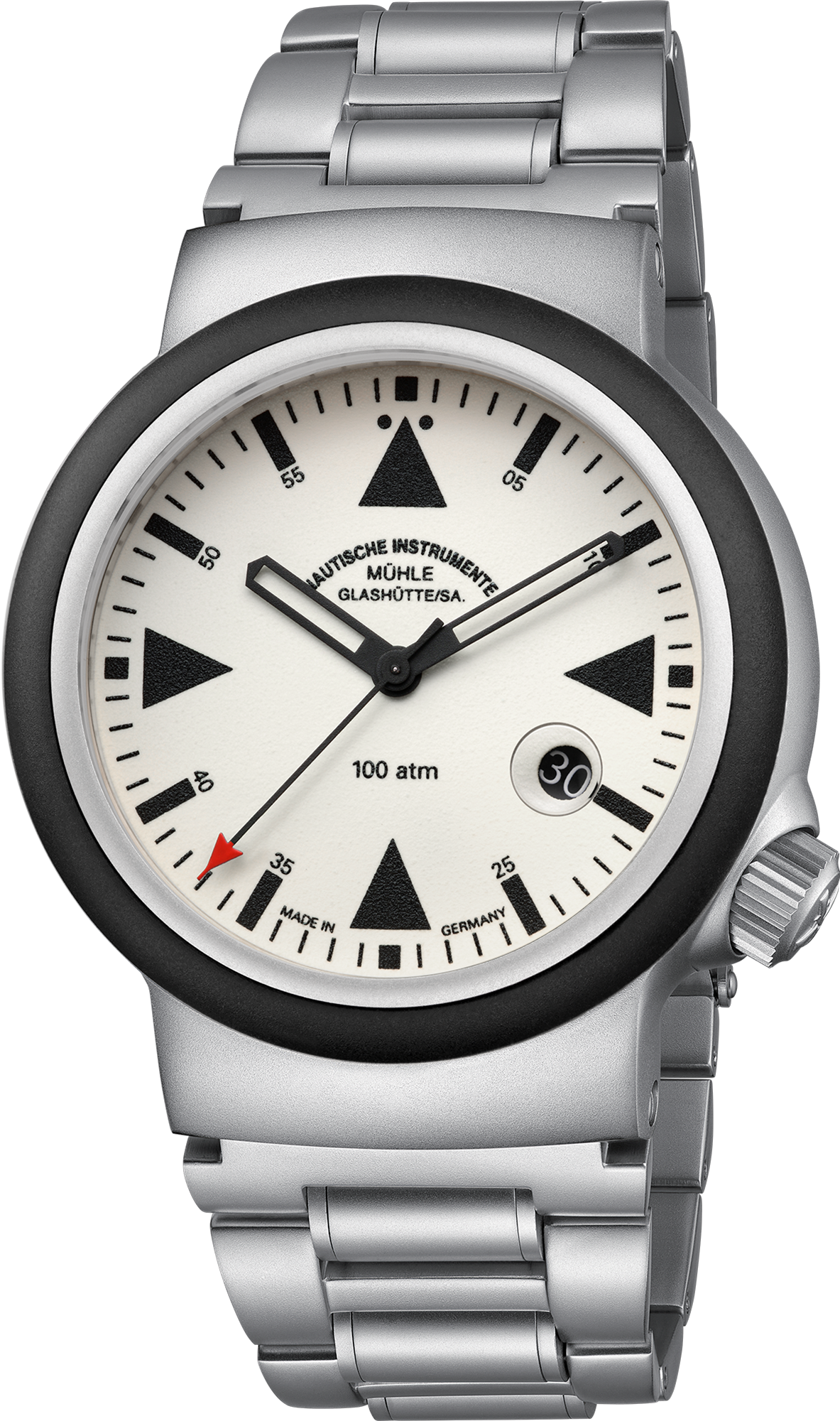 Muhle Glashutte M1-41-08-MB-II S.A.R. Rescue Timer Lumen Stainless Bracelet