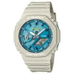 G-Shock GA2100AS-7A Cool Blue Waters Octagonal Sandy Beige Resin