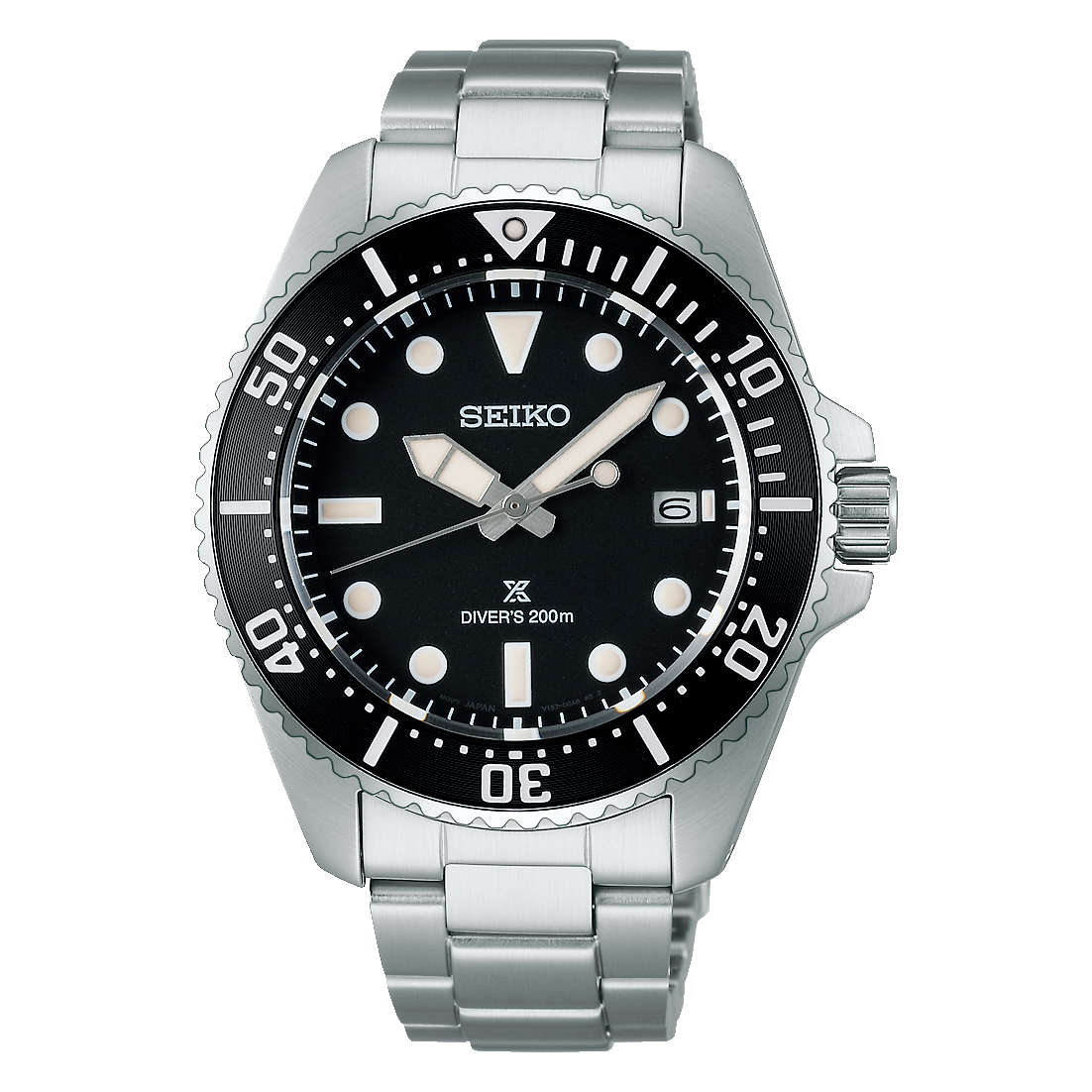 Seiko Prospex SNE597 Sea Solar Diver Stainless Steel Hard 41mm Black Dial