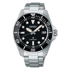 Seiko Prospex SNE597 Sea Solar Diver Stainless Steel Hard 41mm Black Dial