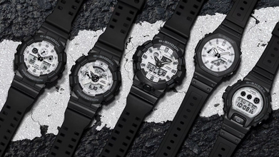 G-Shock GA100WD-1A High Contrast Black and White Ana-Digi 3 Eye