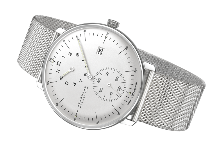 Junghans 27/4492.46 max bill Regulator Silver Dial Milanaise