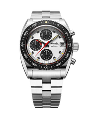 Nivada Grenchen 77006Q45 Autochron 2026 Mecaquartz White Dial Bracelet