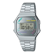 G-Shock A168WEPC-7A PAC-MAN Collaboration Vintage Silver Digital