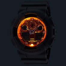 G-Shock GA100FL-8A Flames of Color Orange Dial Ana-Digi