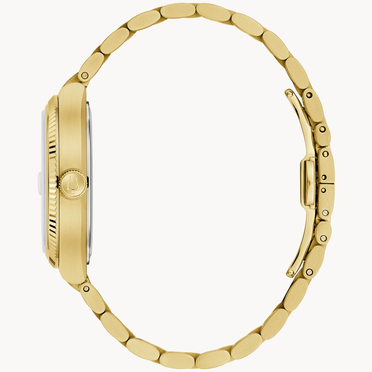 Bulova 97B237 Super Seville Green Dial Yellow Gold Tone 262kHz Day-Date