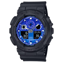G-Shock GA100FL-1A Flames of Color Blue Dial Ana-Digi
