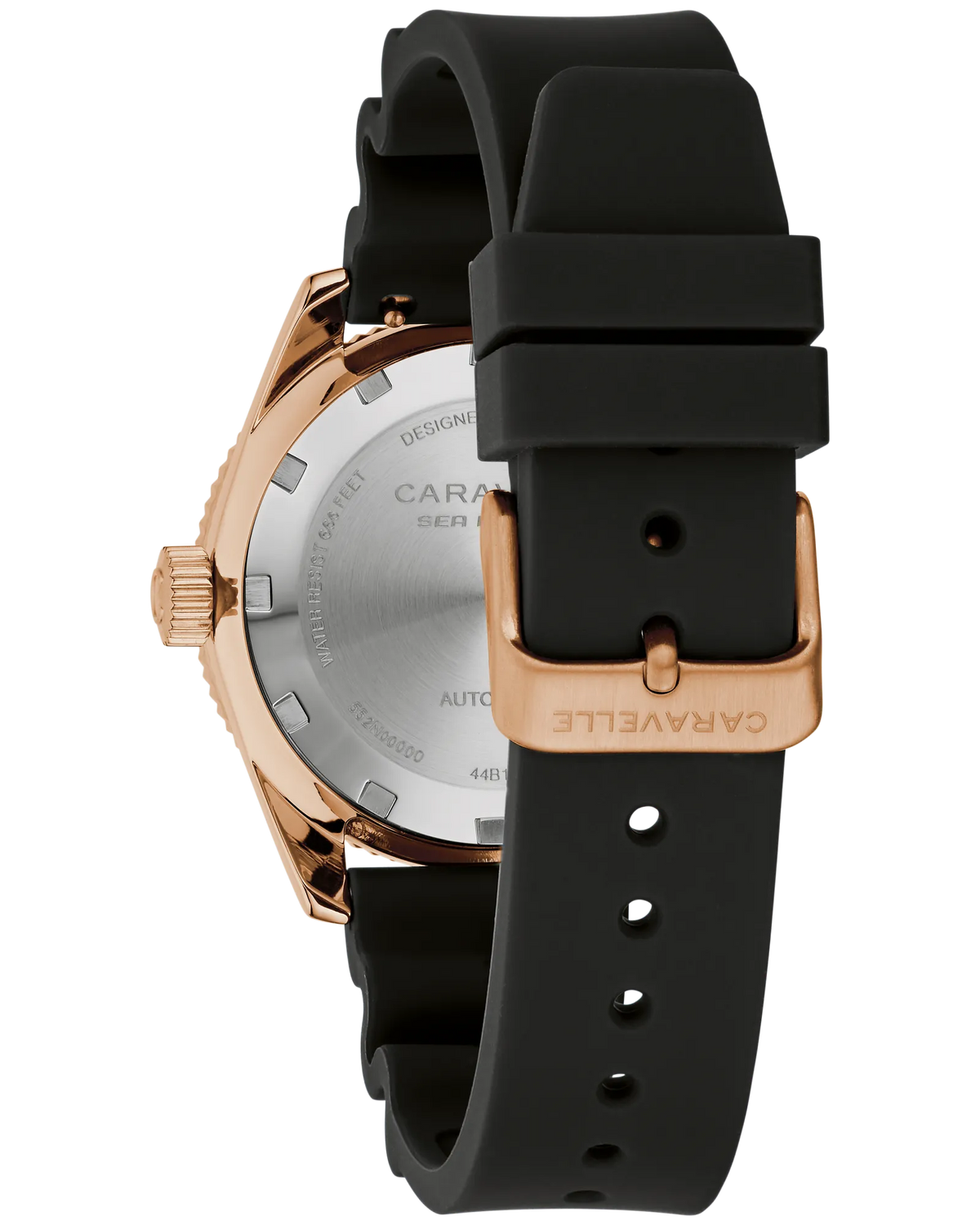 Bulova 44B130 Caravelle Sea Hunter Black Dial Rose Gold Tone Automatic 39mm Vintage