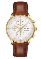 Junghans 27/7620.03 Meister Chronoscope Gold Automatic Chronograph White Dial