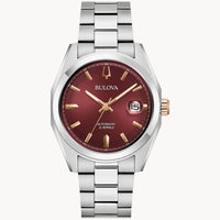 Bulova 98B422 Surveyor Red Dial Automatic Rose Accents 39mm
