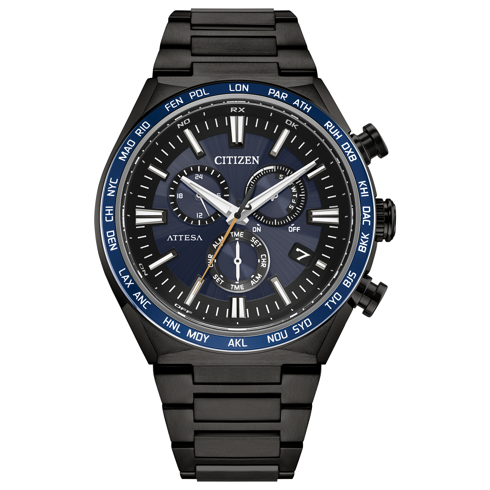 Citizen CB5967-66L Attesa Atomic Timekeeping Super Titanium Blue Dial