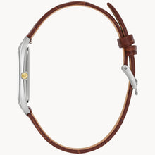 Bulova 98B430 Sutton Silver Dial Gold Tone Tank Watch Quartz