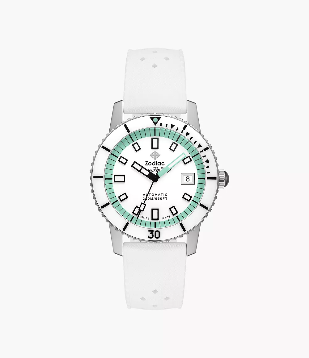 Zodiac ZO9309 Spearmint Compression Diver Automatic White Rubber