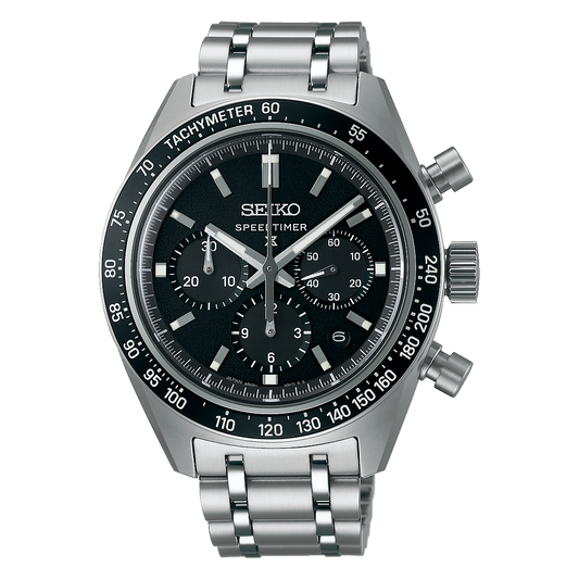 Seiko Prospex SRQ055 Speedtimer Automatic Chronograph Black Dial