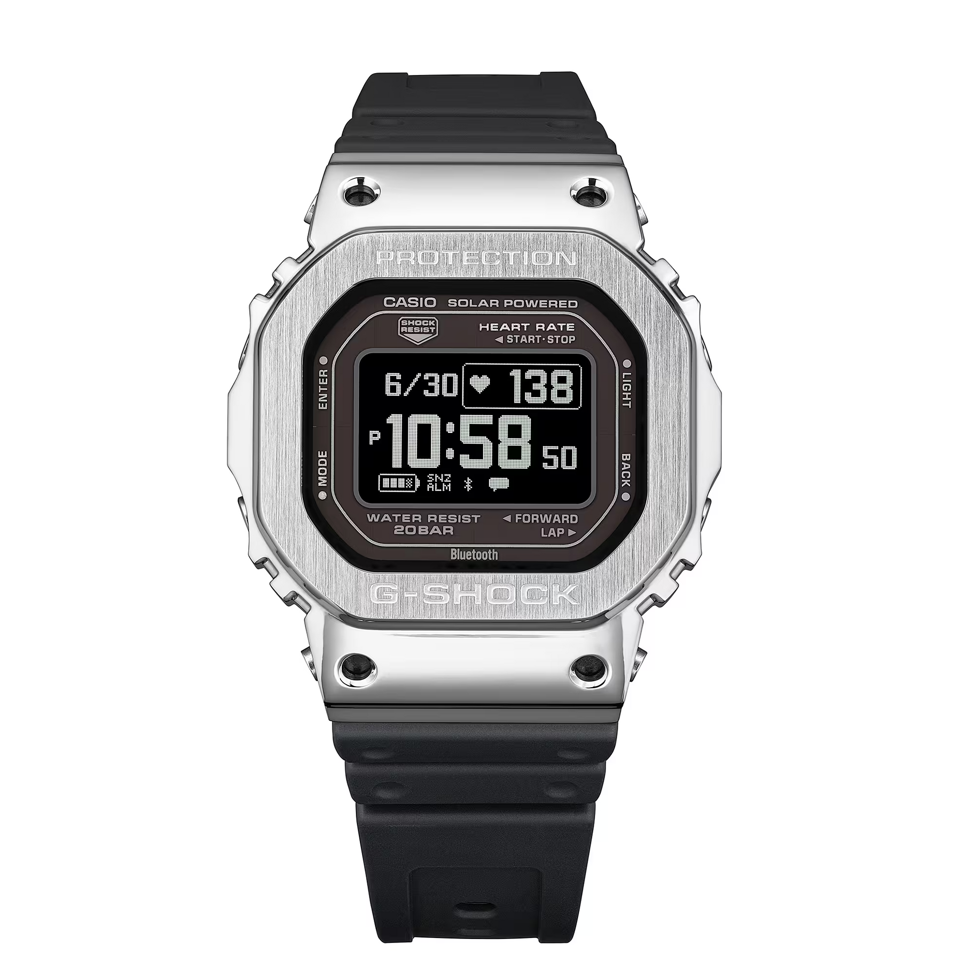 G-Shock GMH5600-1 Move MIP Display Heart Rate Monitor Metal Case Resin Band